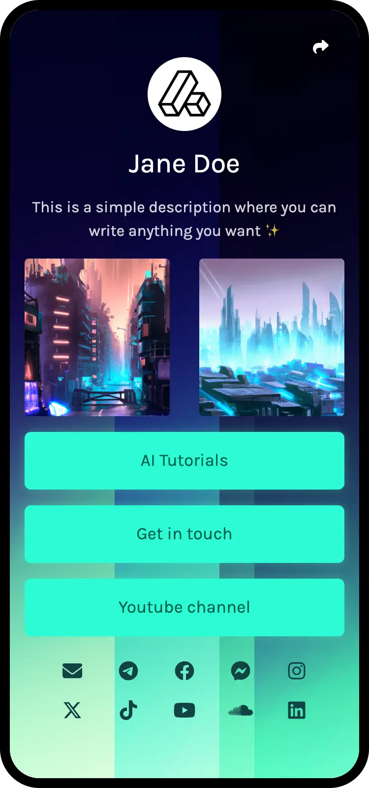 Screenshot of web page examples
